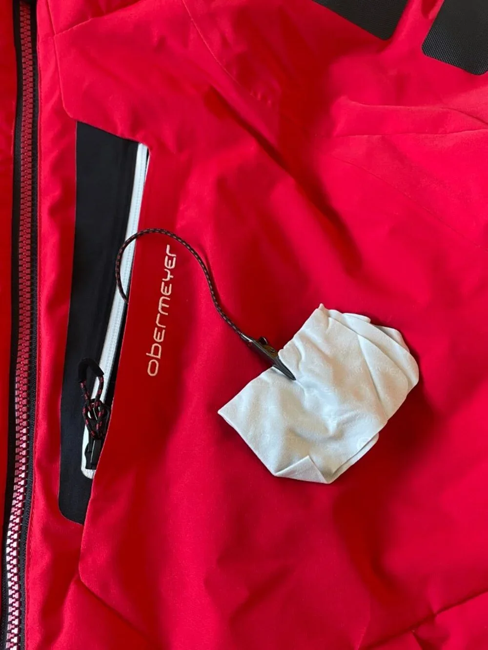 Obermeyer Recco - Ski/Snowboard Jacket - Red/Black - Mens - Small - Reflector  l
